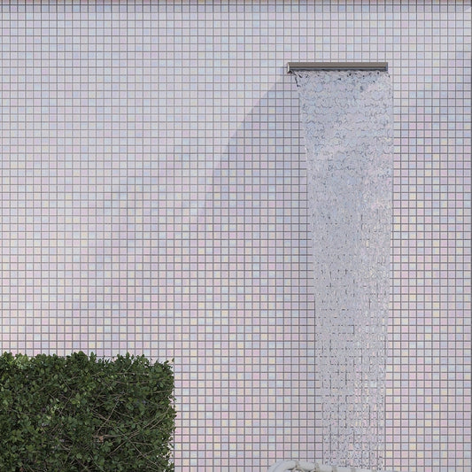 Pearlescent Pink 12 x 12 Glossy Glass Mosaic Tile