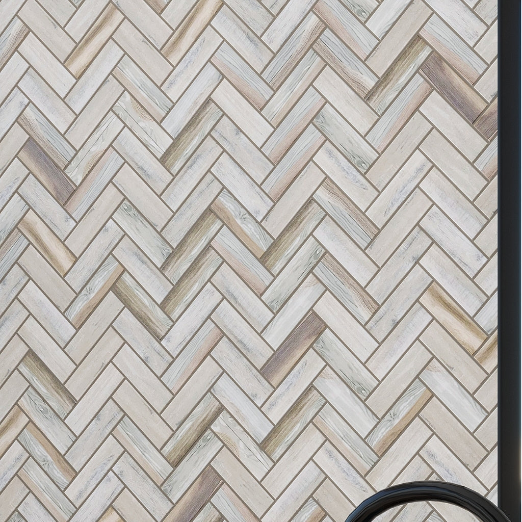 Beige 11 x 13 Matte Recycled Glass Mosaic Tile
