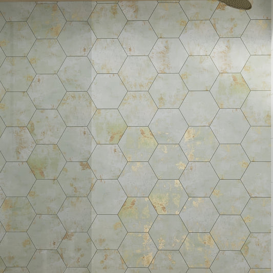 Moss Green 10 x 11 Natural Porcelain Hexagon Tile