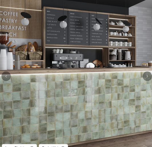 Sage Green 4 x 4 Glossy Ceramic Square Tile