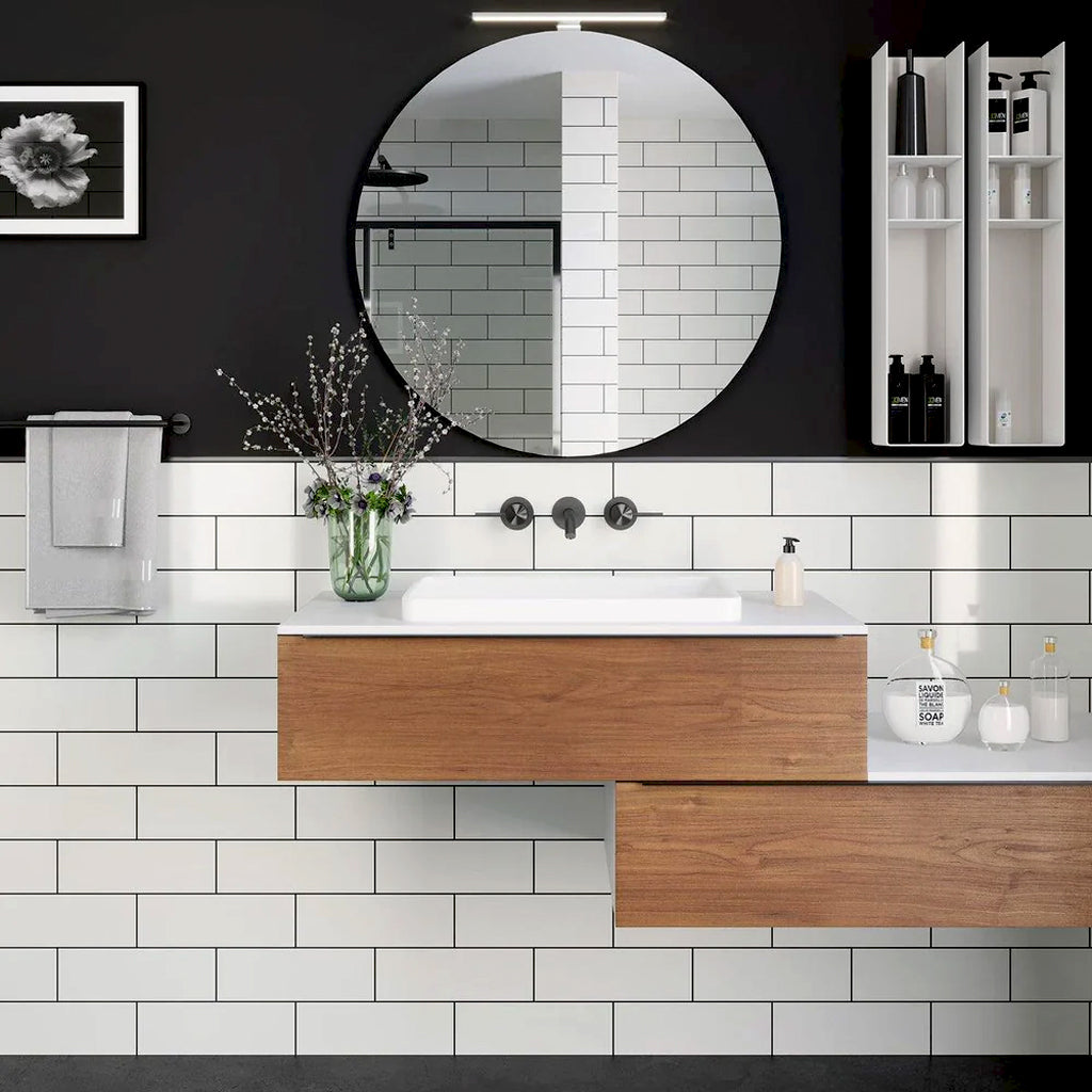 White 4 x 12 Matte Ceramic Subway Tile